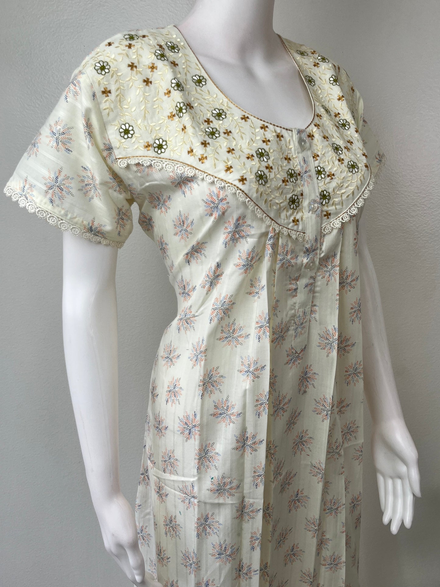 Lemon Yellow Boutique Cotton Elegant Nighty