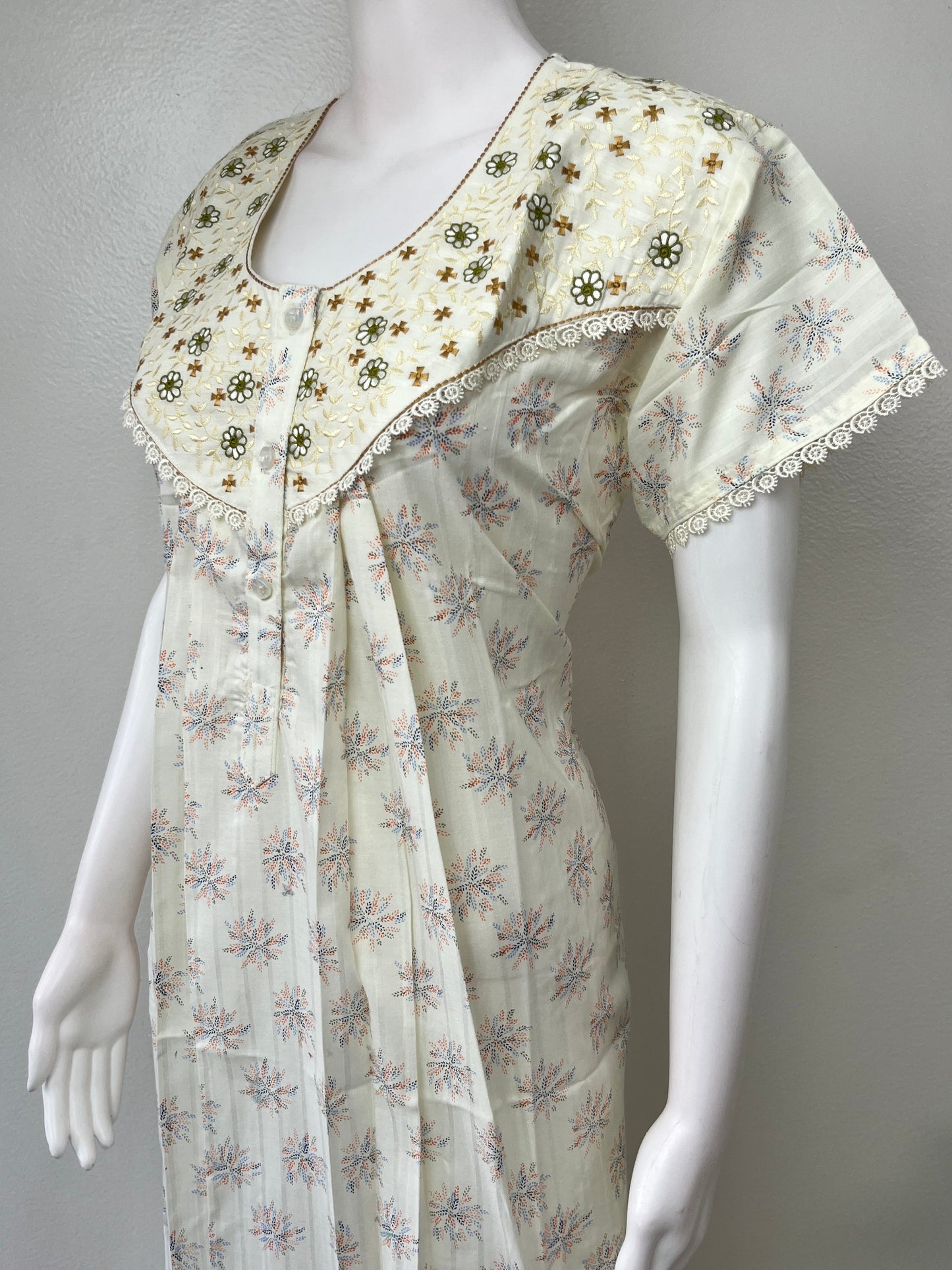 Lemon Yellow Boutique Cotton Elegant Nighty