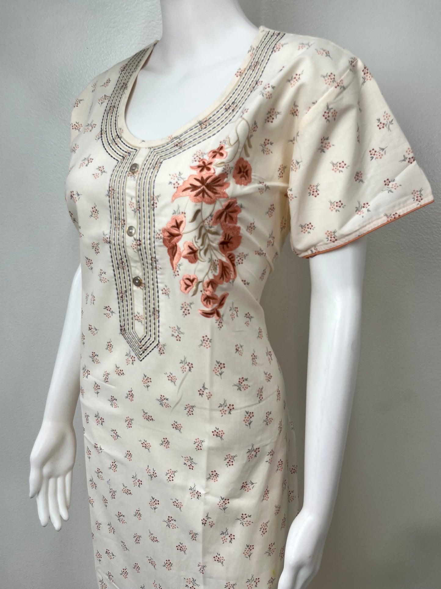 Cream Boutique Cotton Nightgown for Women
