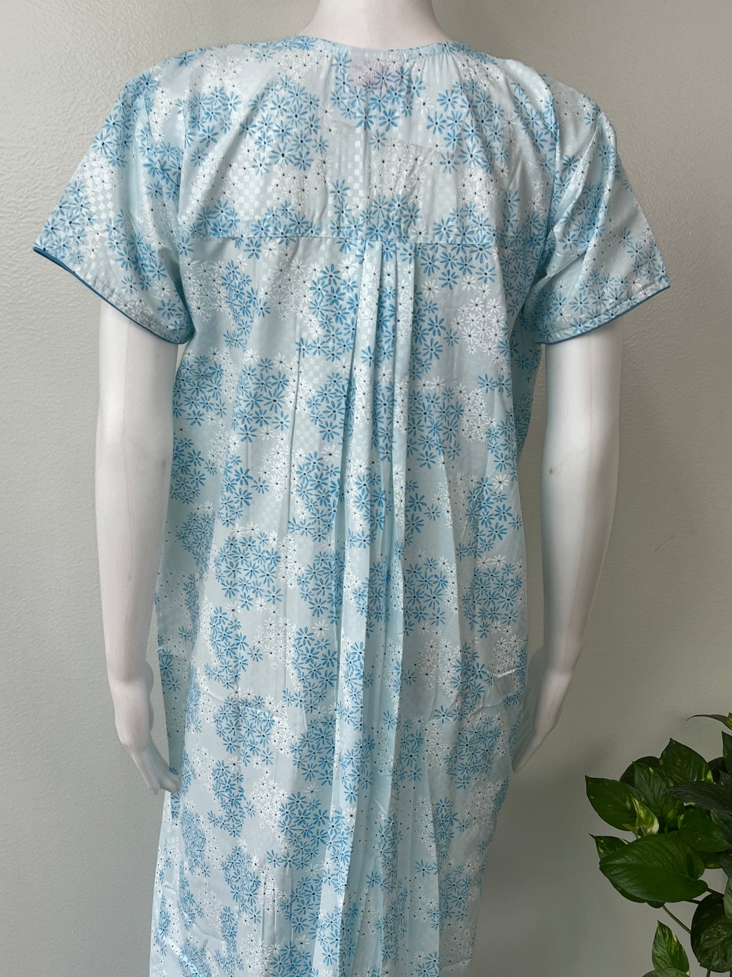 Sky Blue Boutique Cotton Nighty Elegant & Comfortable