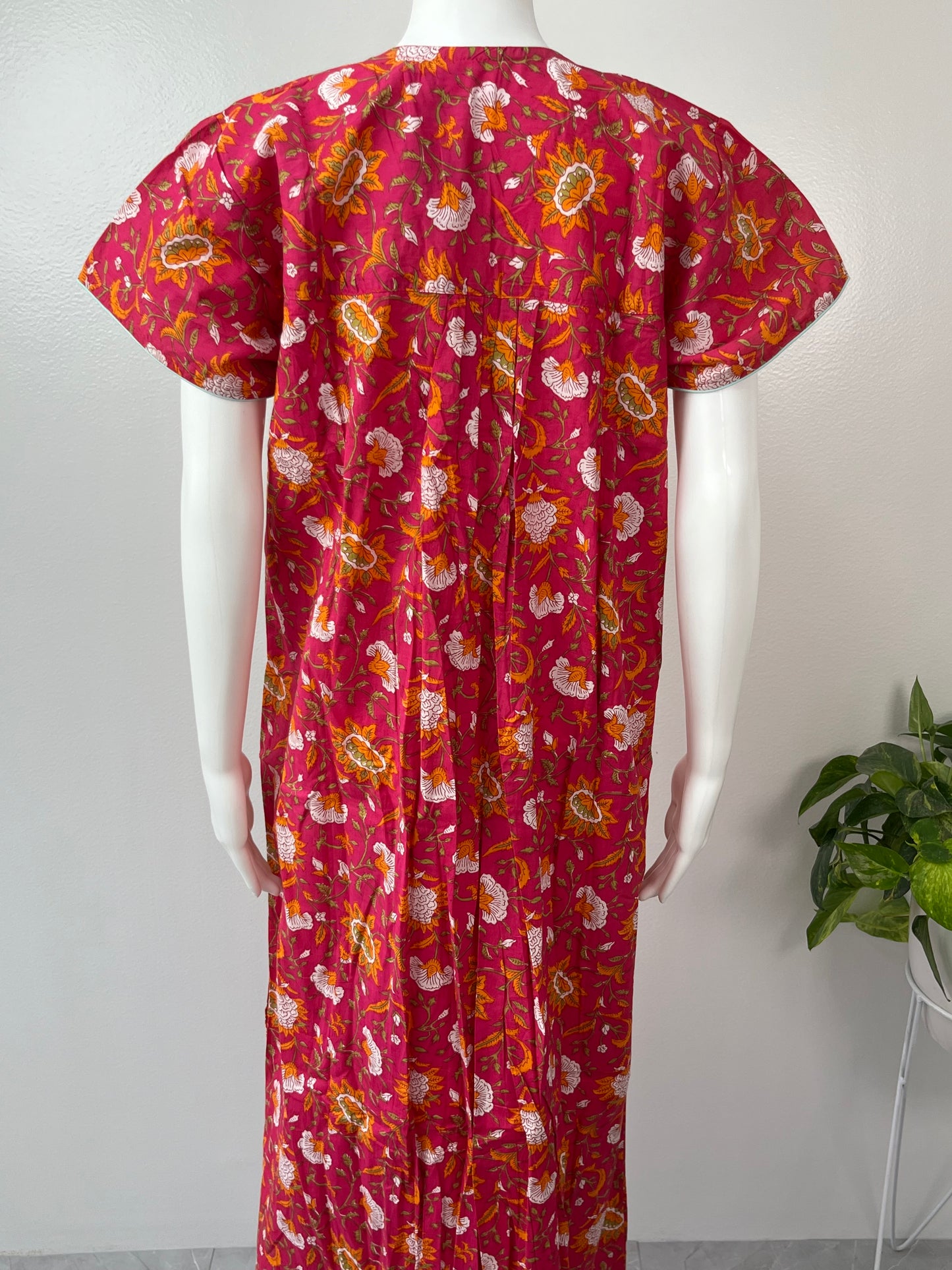 Hot Pink Embroidery 100% Pure Cotton Nighty Soft & Comfortable