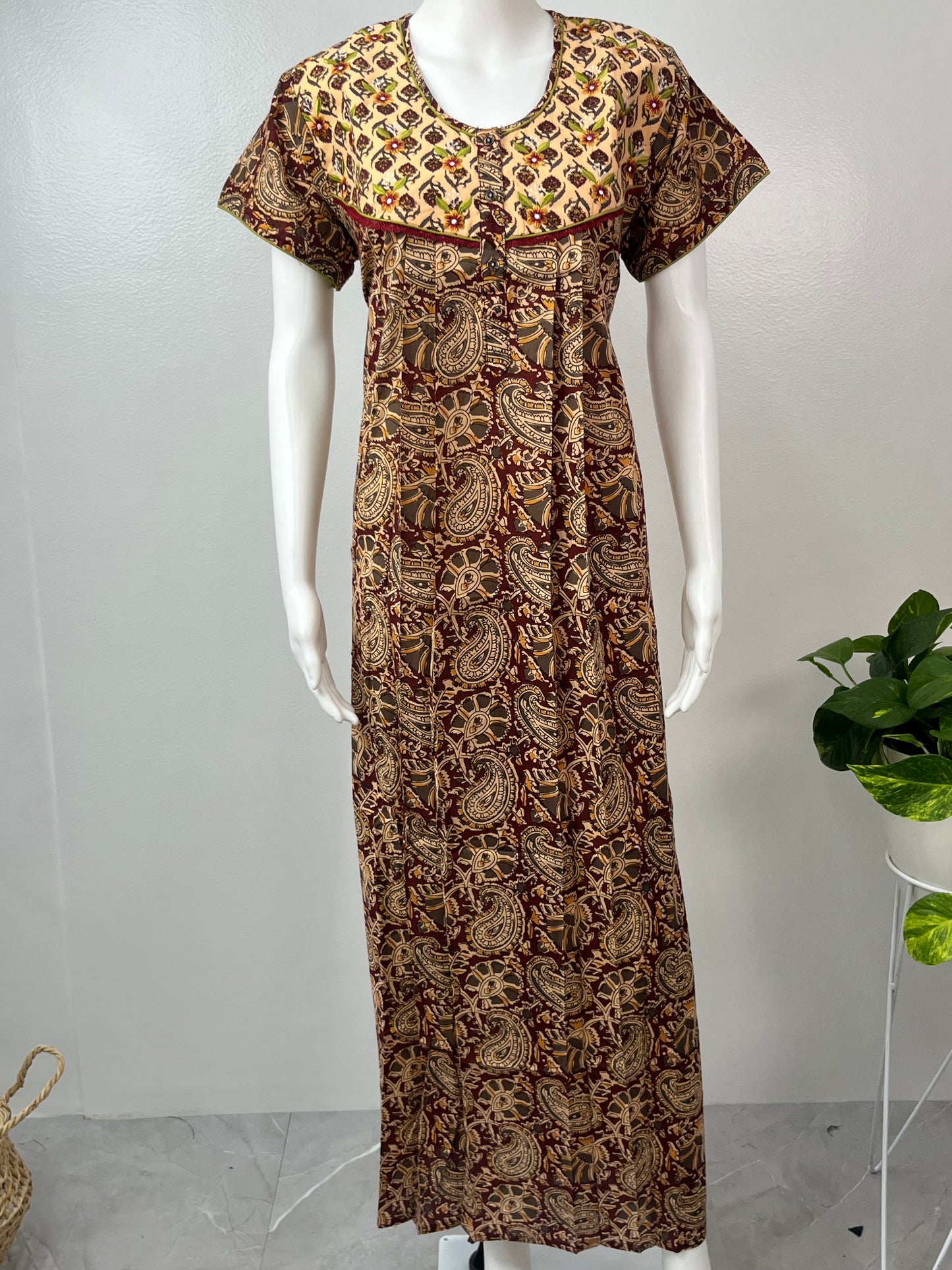 Jaipuri Printed Pure Cotton Nighty Soft & Comfortable