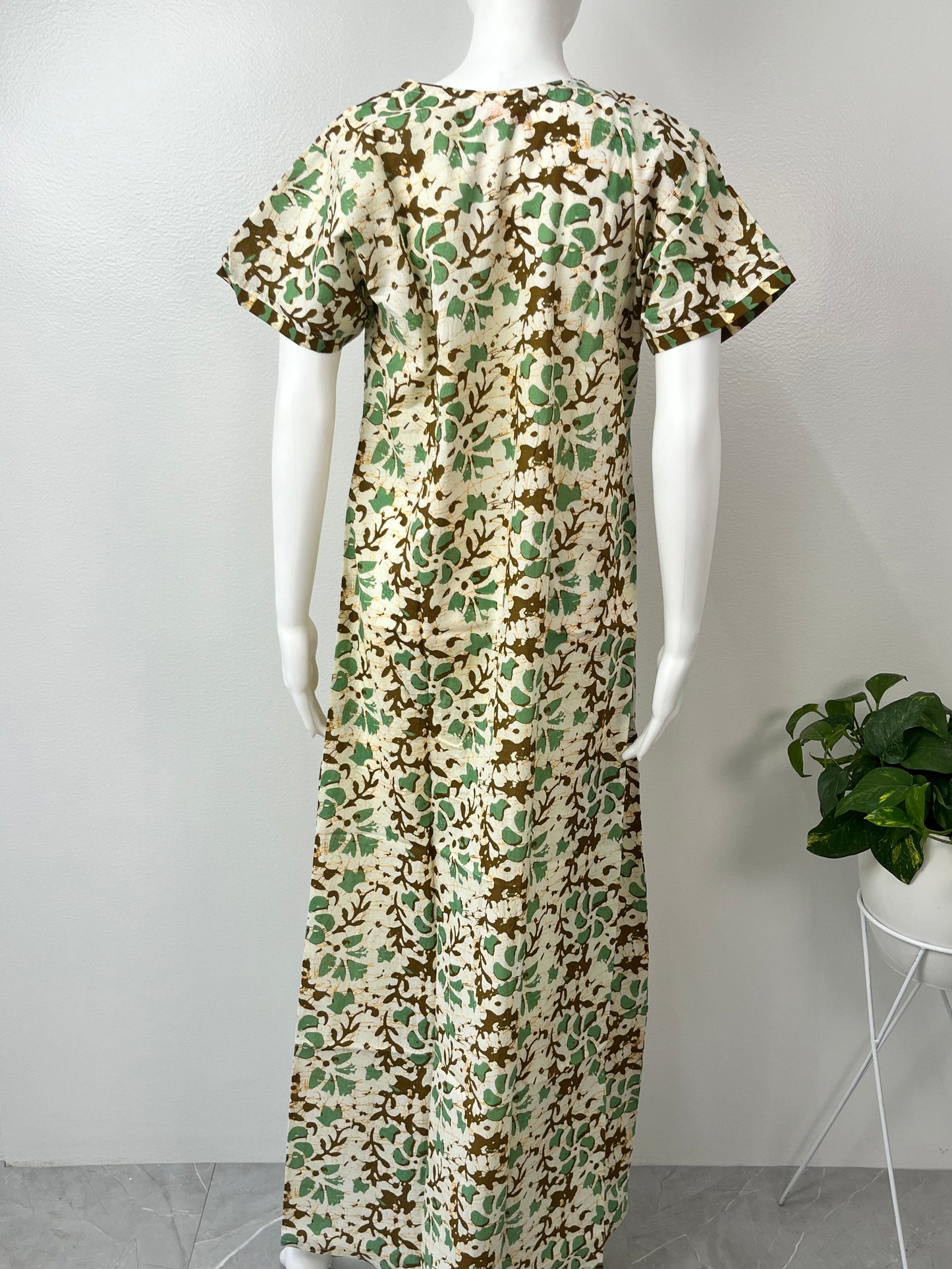 Beige 100% Pure Cotton Women's Nighty