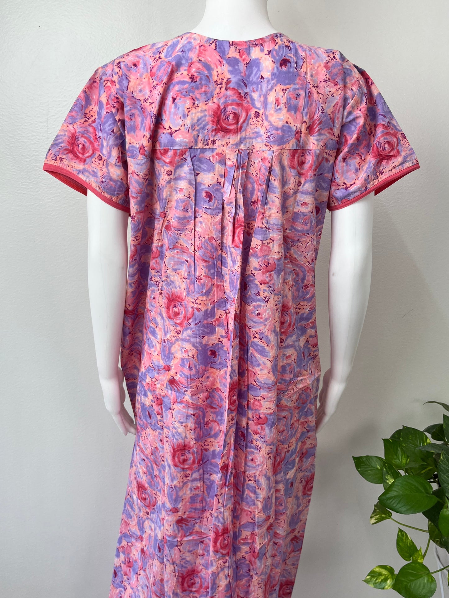 Pink & Blue Pure Cotton Nightgown for Women