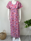 Pink & Blue Pure Cotton Nightgown for Women