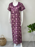 Purple Floral 100% Cotton Nighty Soft & Comfortable