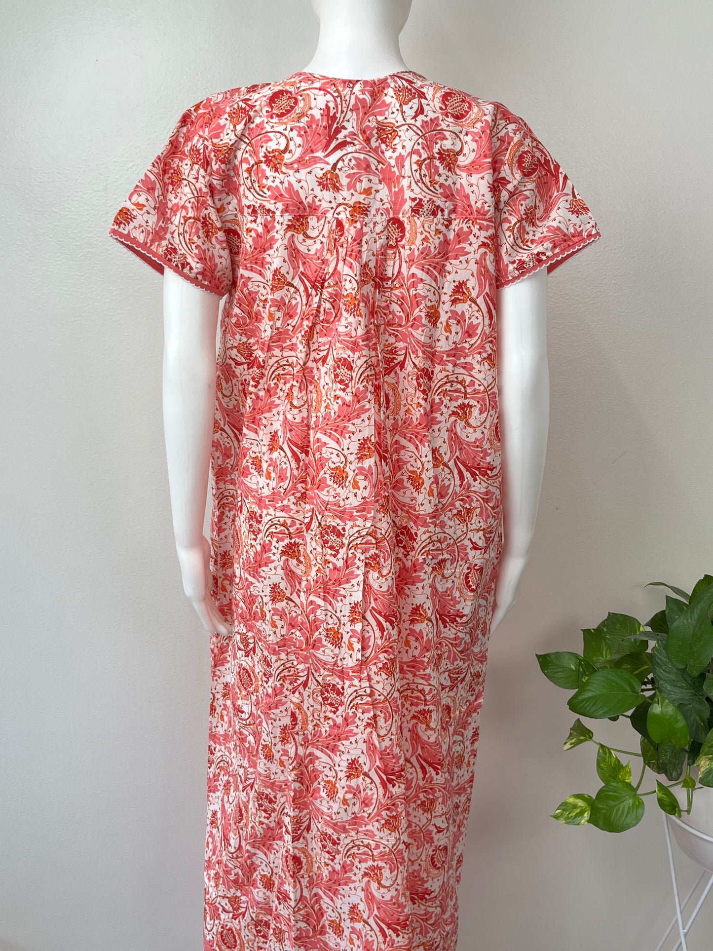 Pink 100% Cotton Nighty Comfortable & Elegant