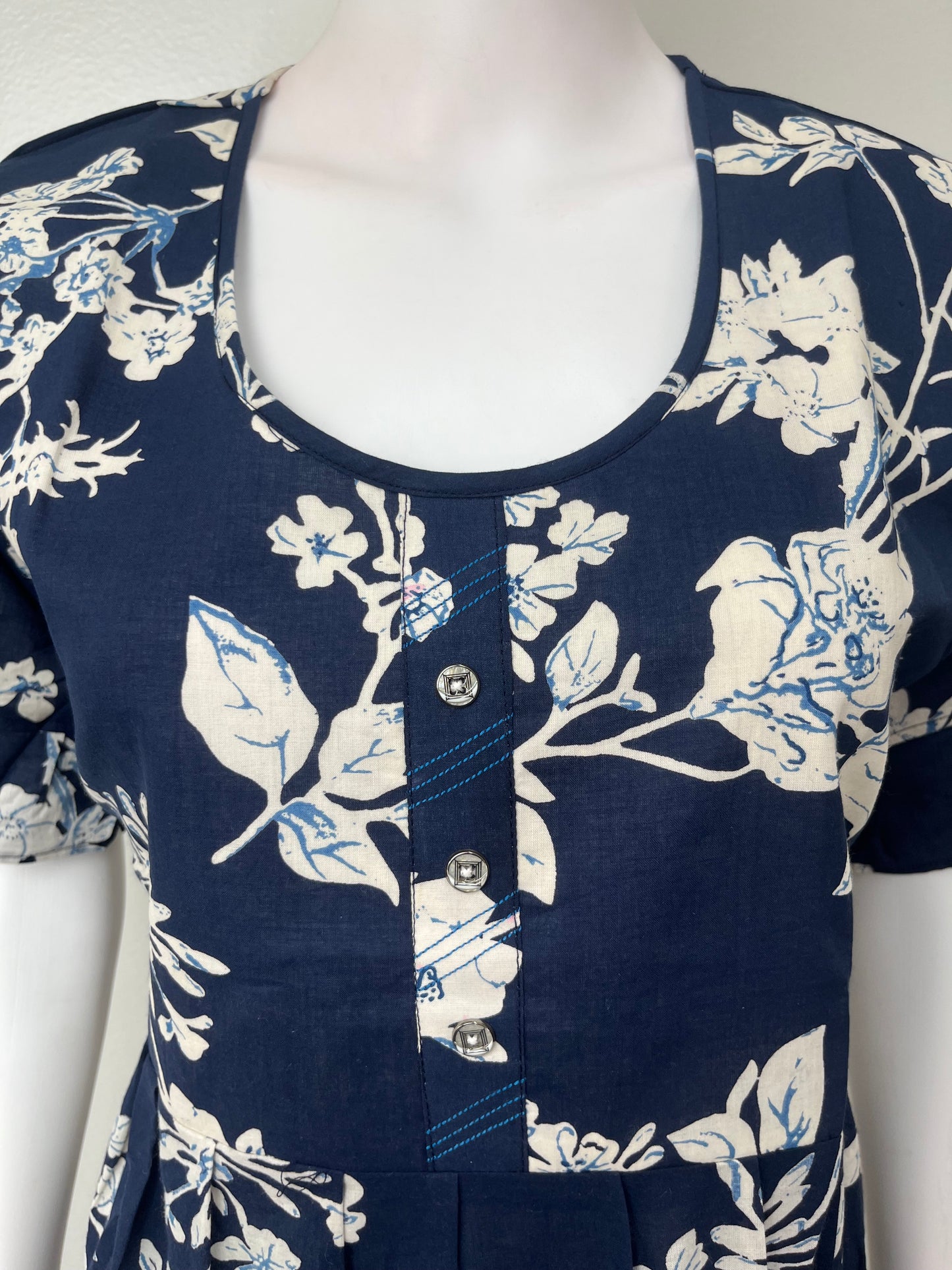 Floral Umbrella Style Cambric Cotton Nighty