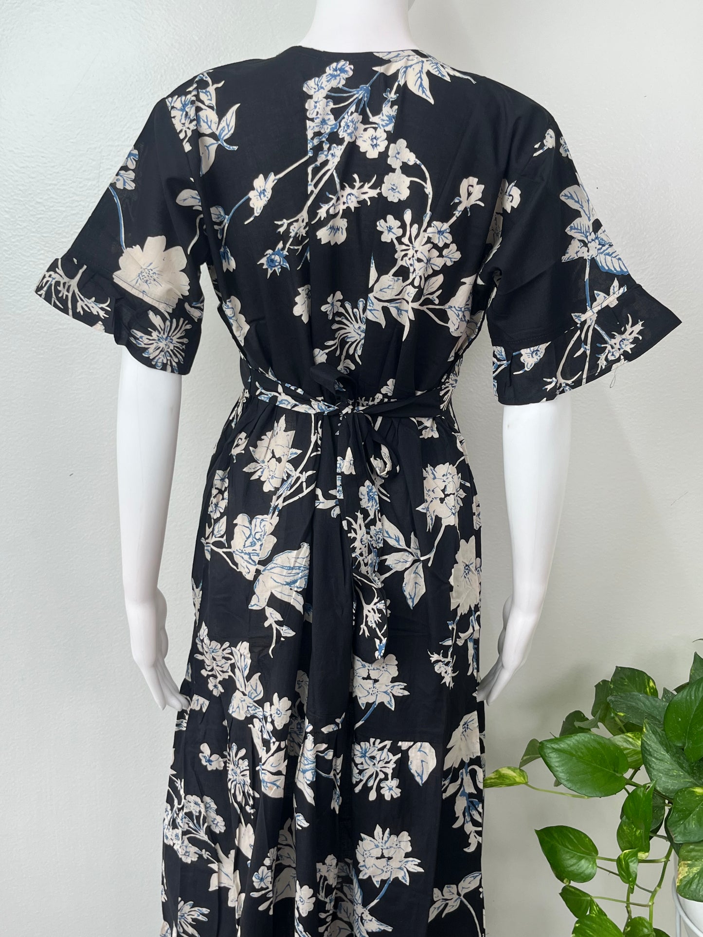 Black Frock Style Cambric Cotton Elegant Nighty