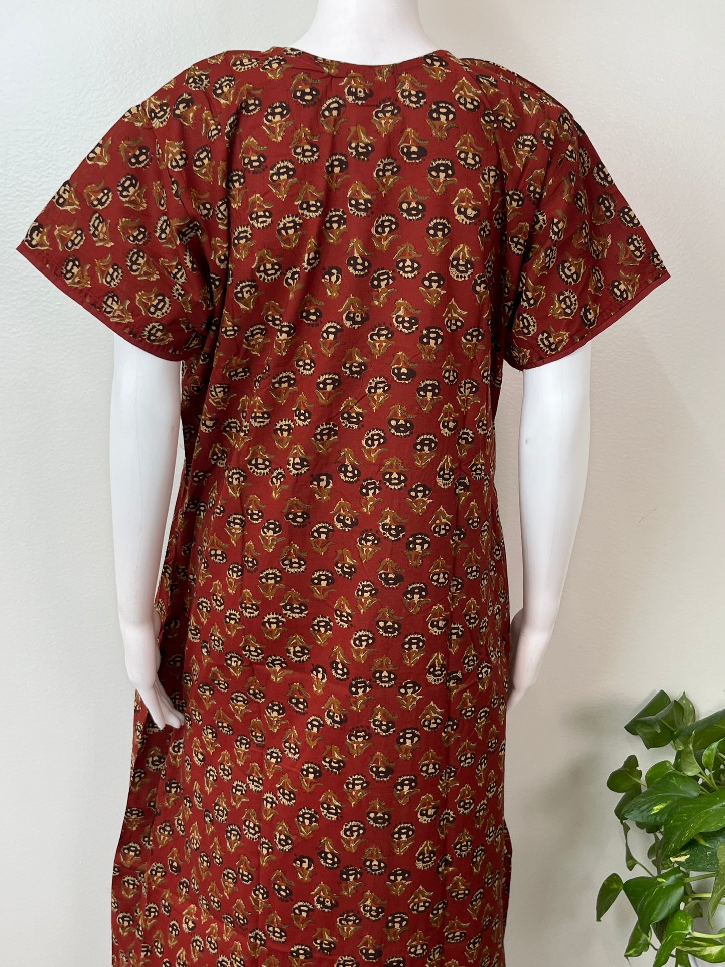 Kalamkari Printed Cambric Cotton Nighty