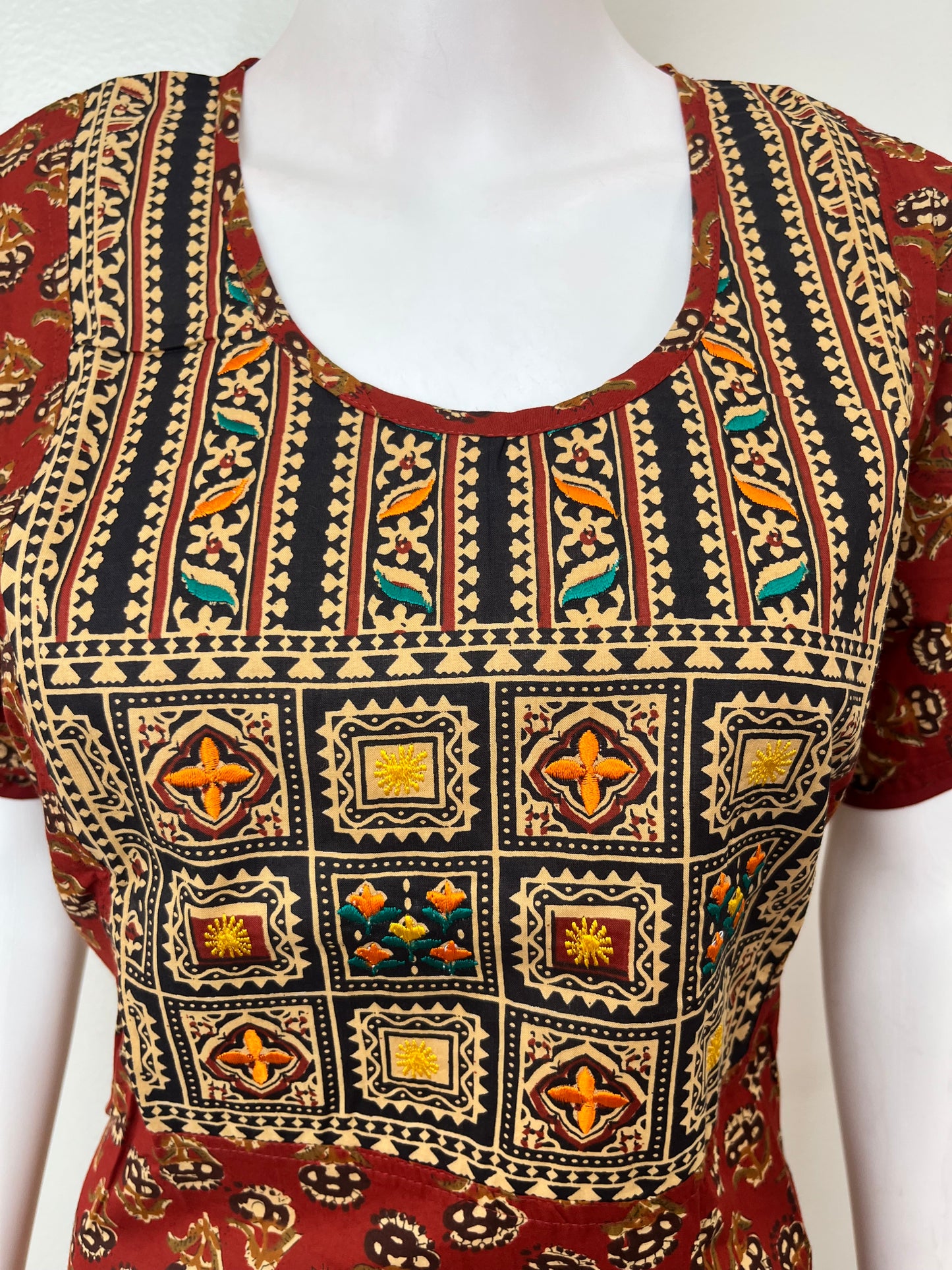 Kalamkari Printed Cambric Cotton Nighty
