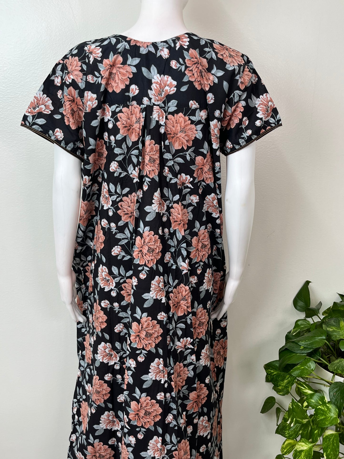 Floral Cambric Cotton Nighty Elegant & Breathable