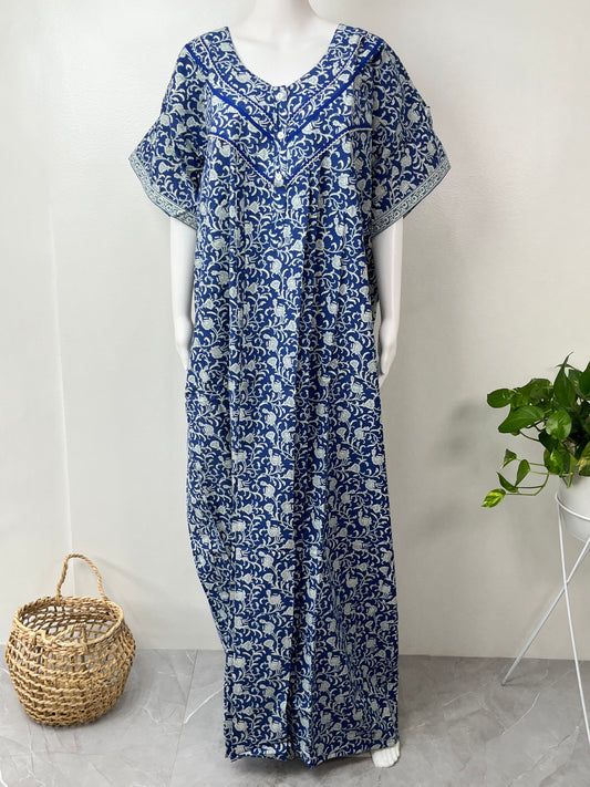 Royal Blue 100% Cotton Nighty