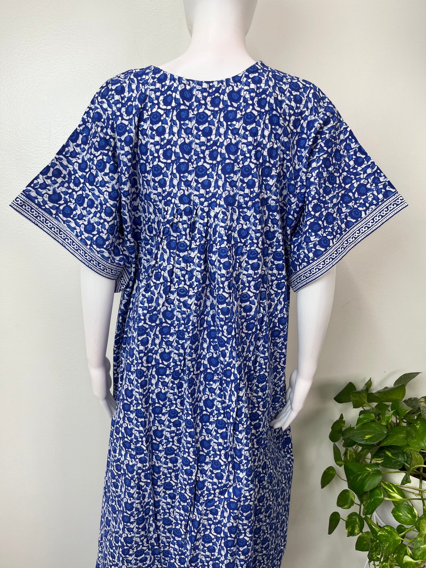 Royal Blue Pure Cotton Nighty for Women