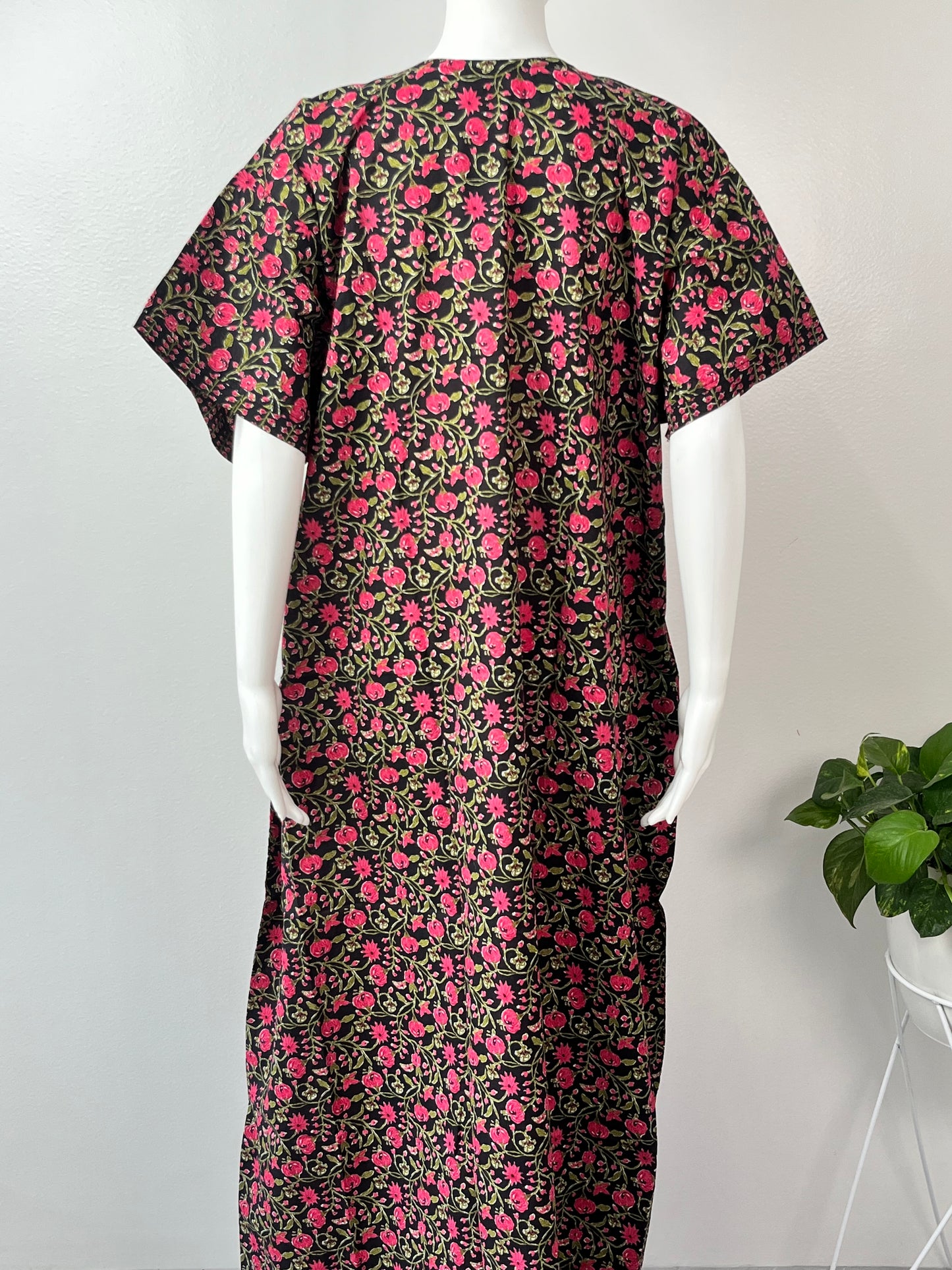 Black Printed Cotton Nighty Soft & Breathable