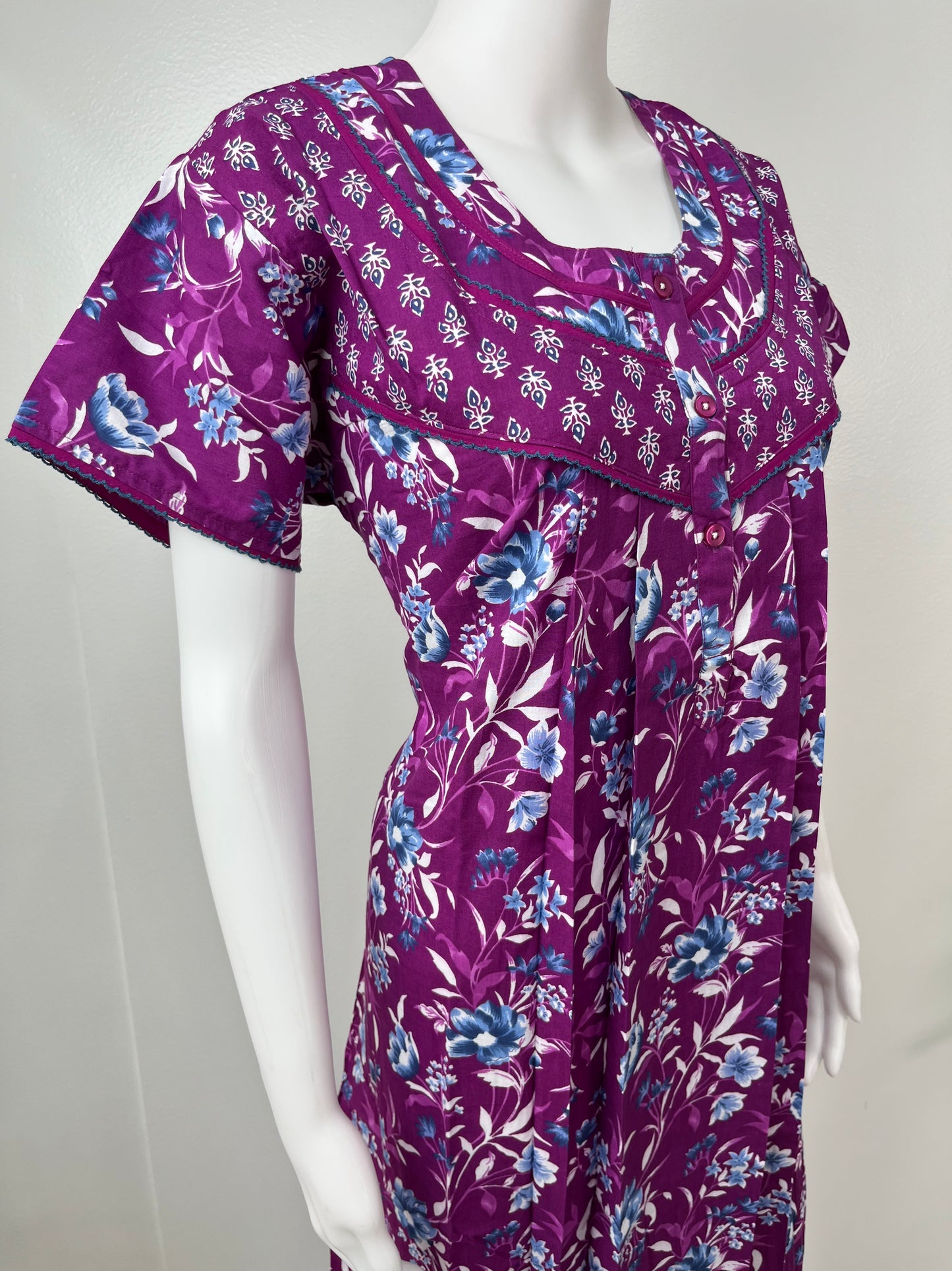 Purple 100% Cotton Nighty Soft & Comfortable for Women