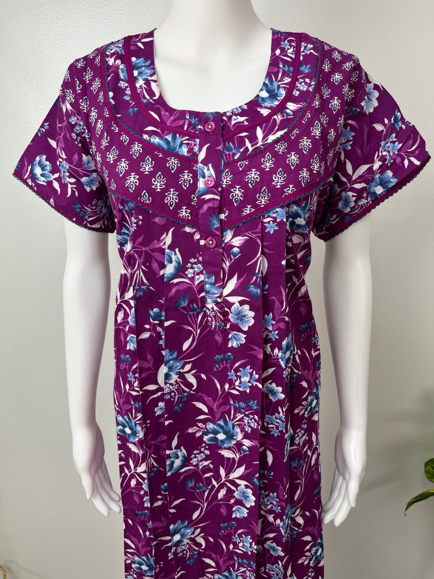 Purple 100% Cotton Nighty Soft & Comfortable for Women