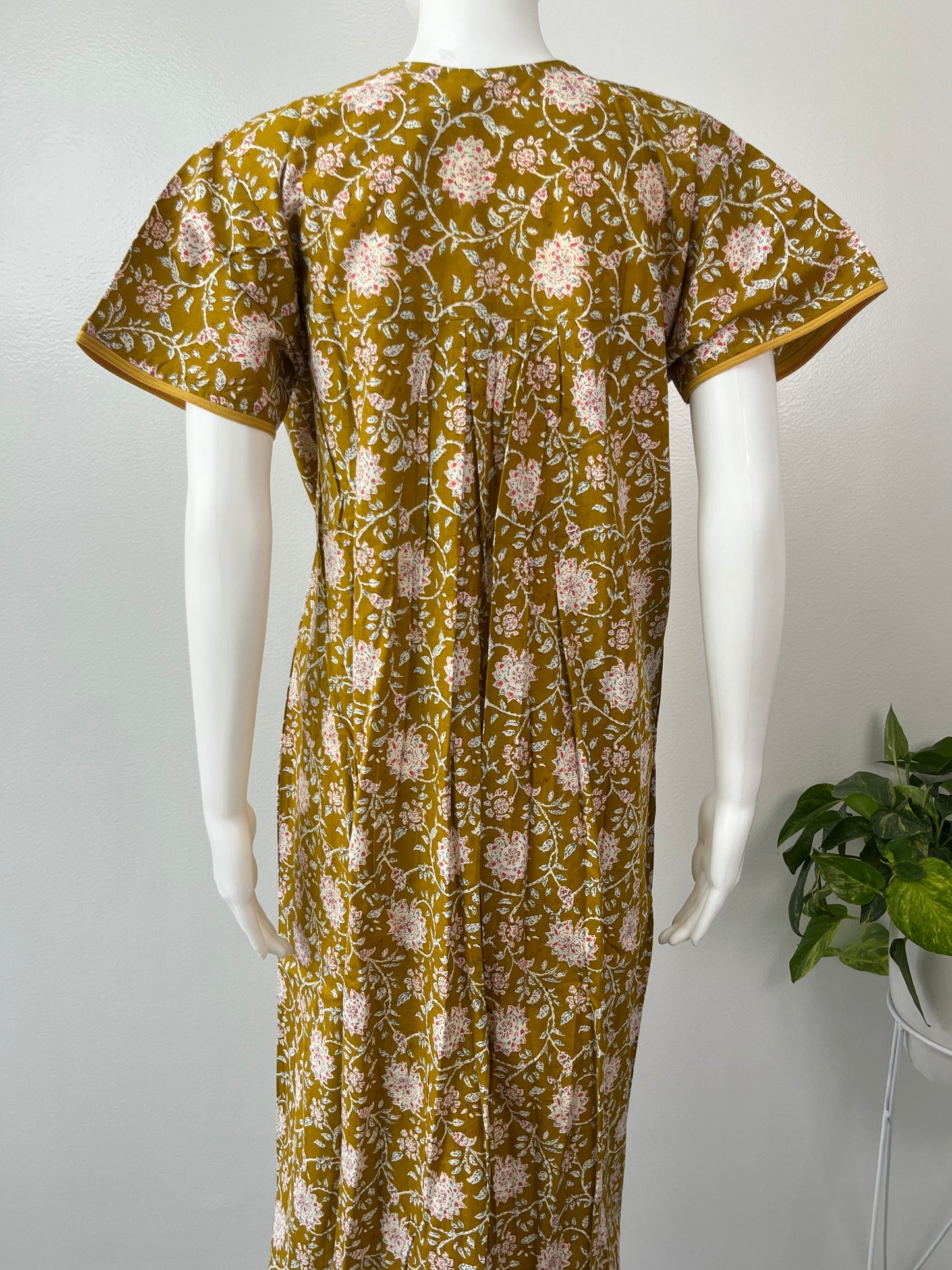 Mustard 100% Cotton Nighty for Women