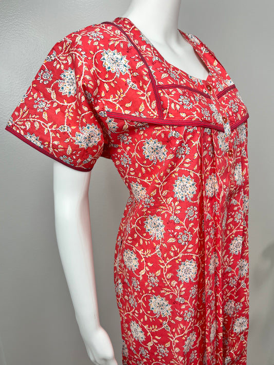 Peach Soft & Elegant Cotton Nighty for Women