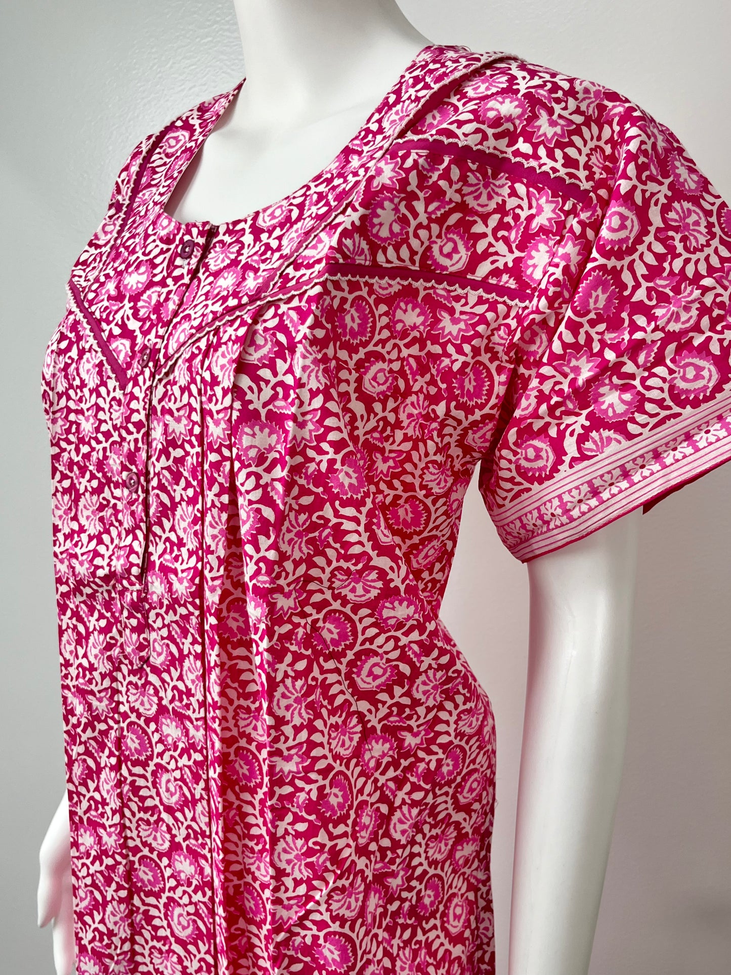 Pink Printed Women's Nighty Soft & Elegant