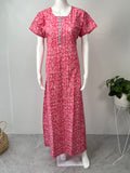 Pink Pure Cotton Nightgown for Women Soft and Comfortable