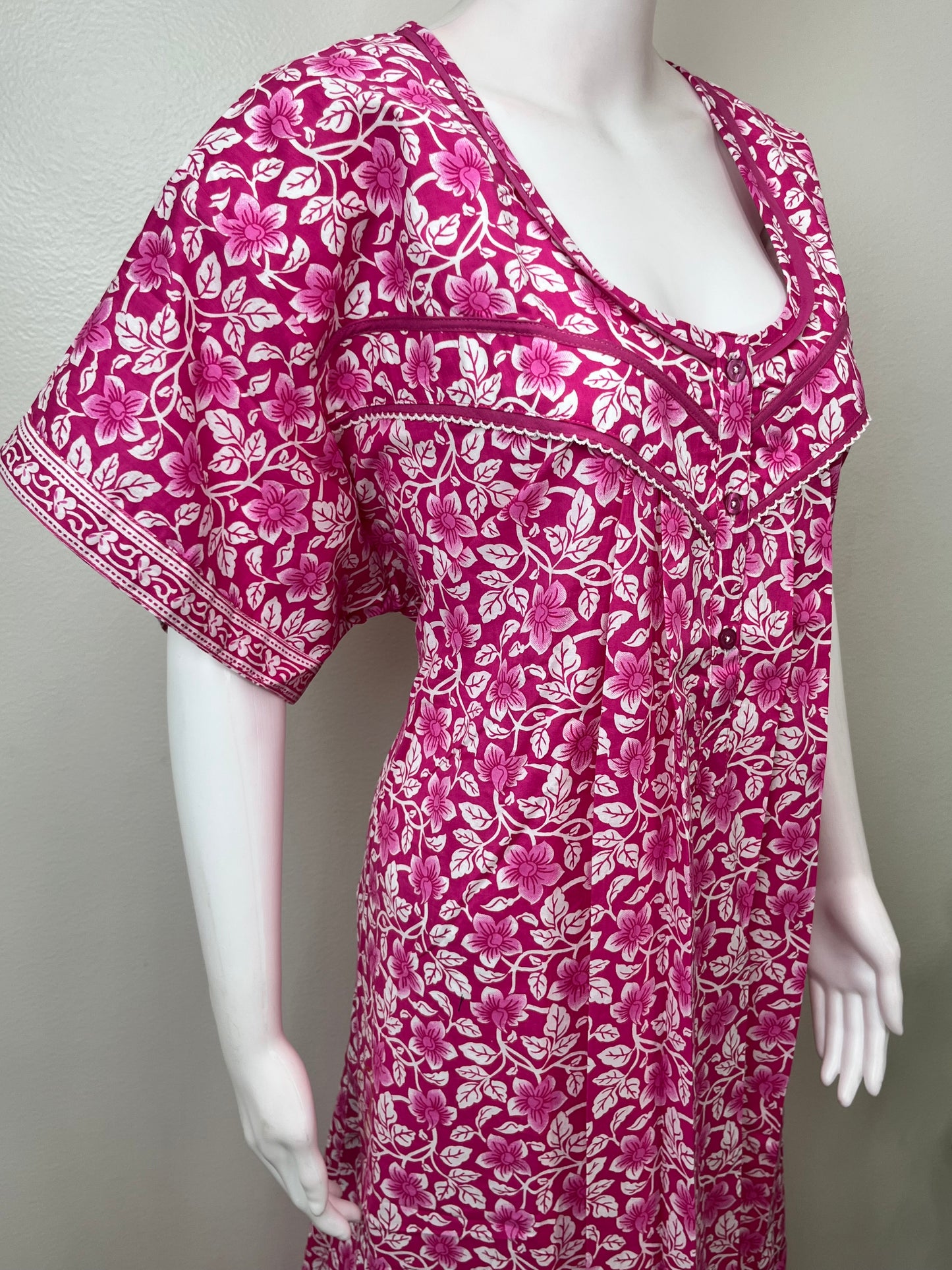 Pink Pure Cotton Nighty Soft & Comfortable