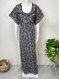 Black Pure Cotton Nightgown Elegant & Breathable