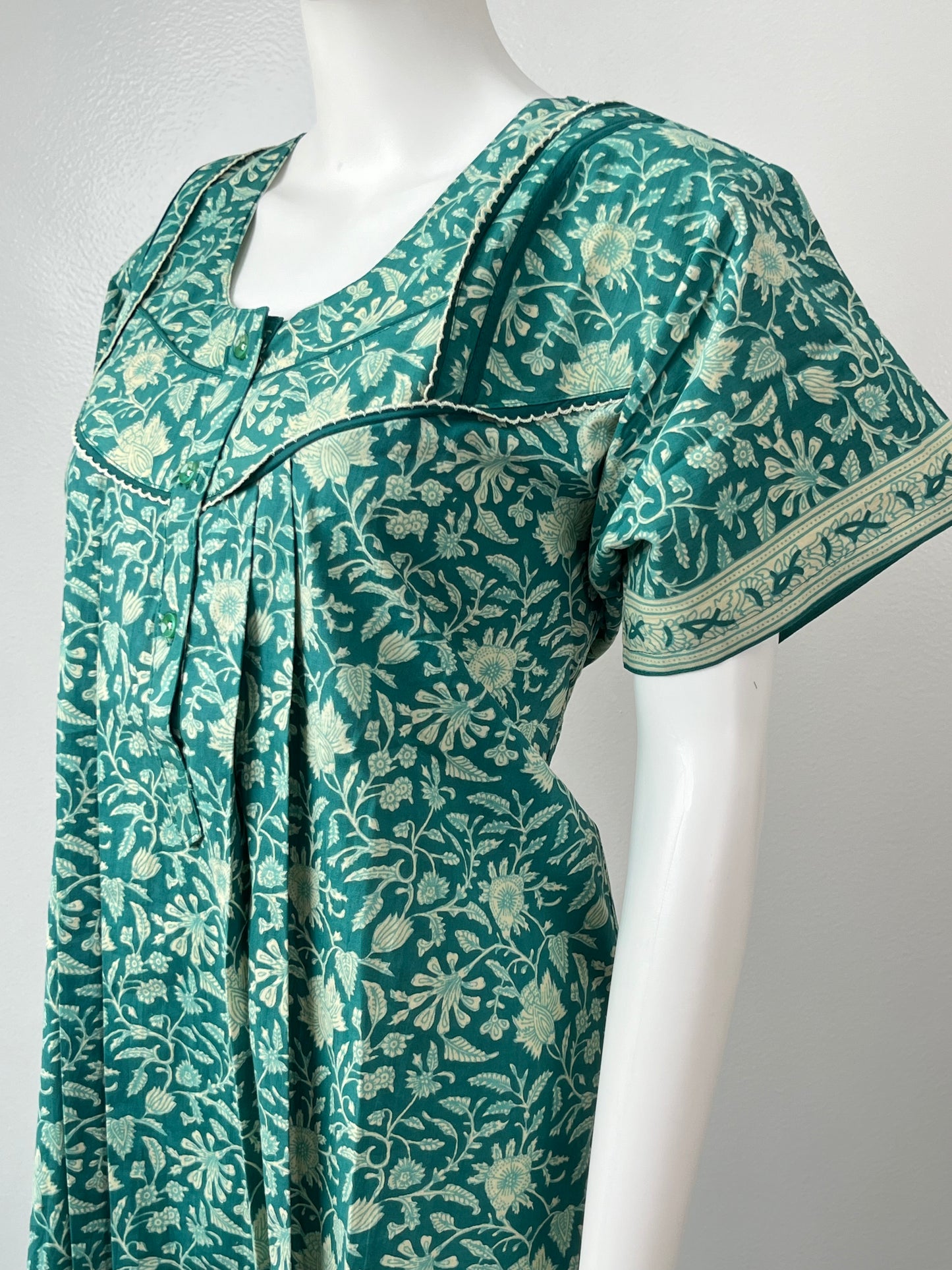Sea Green Pure Cotton Nighty Soft and Breathable