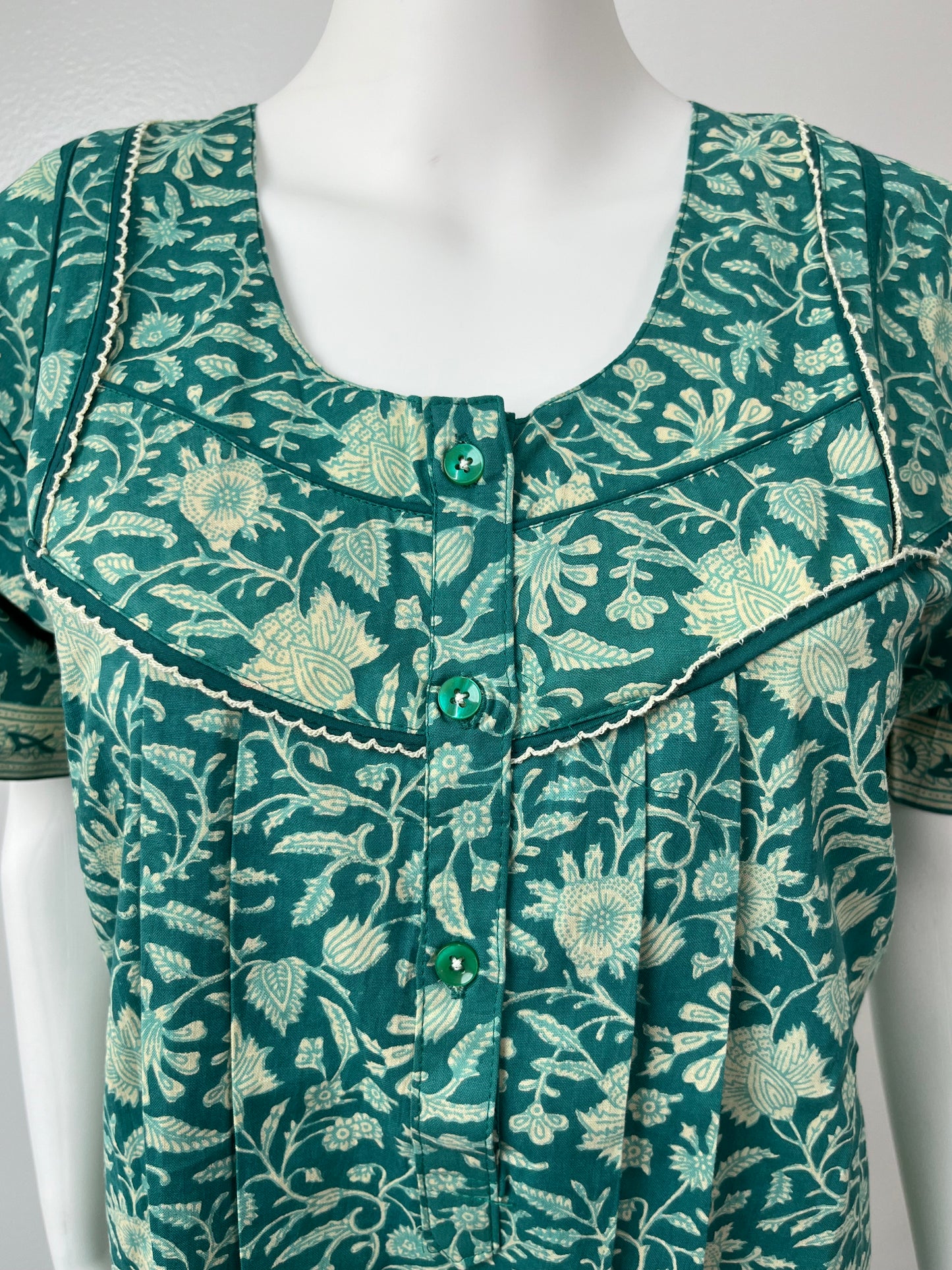 Sea Green Pure Cotton Nighty Soft and Breathable