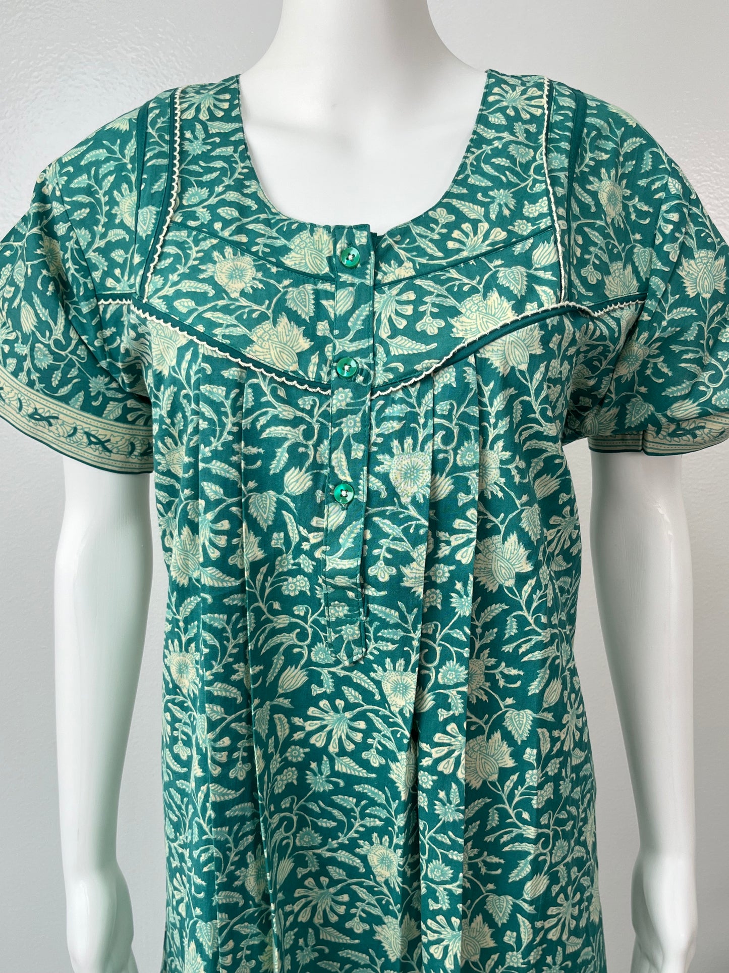 Sea Green Pure Cotton Nighty Soft and Breathable
