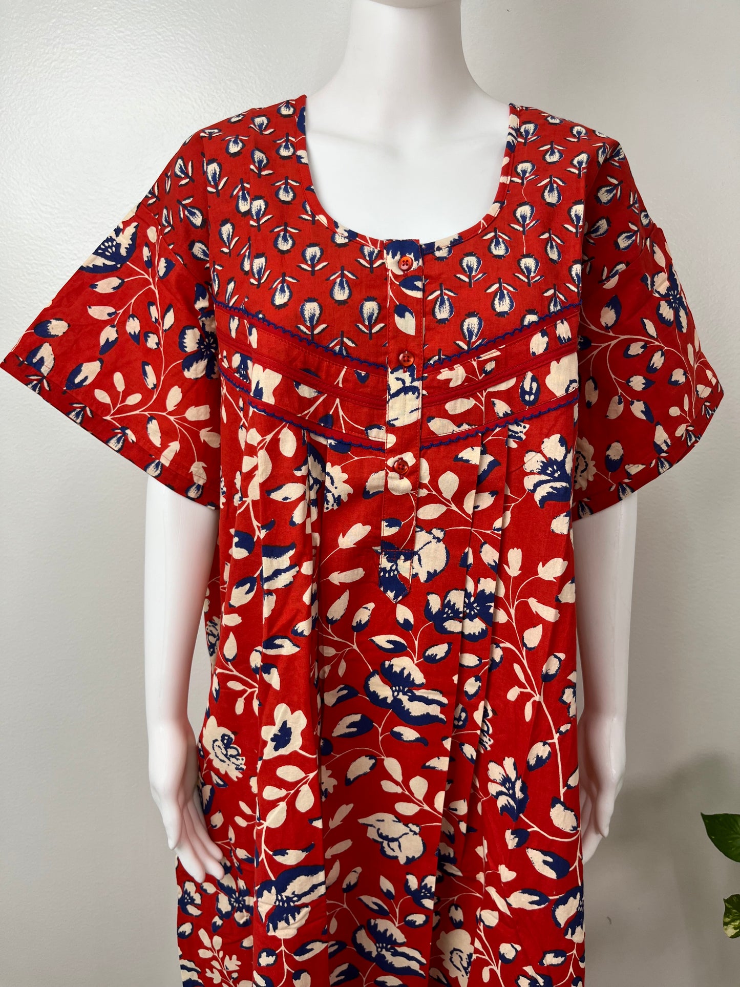 Maroon Pure Cotton Nighty Soft & Comfortable