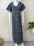 Navy Blue Pure Cotton Nighty for Women Soft & Comfortable