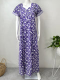 Lavender Pure Cotton Nightgown Soft & Comfortable