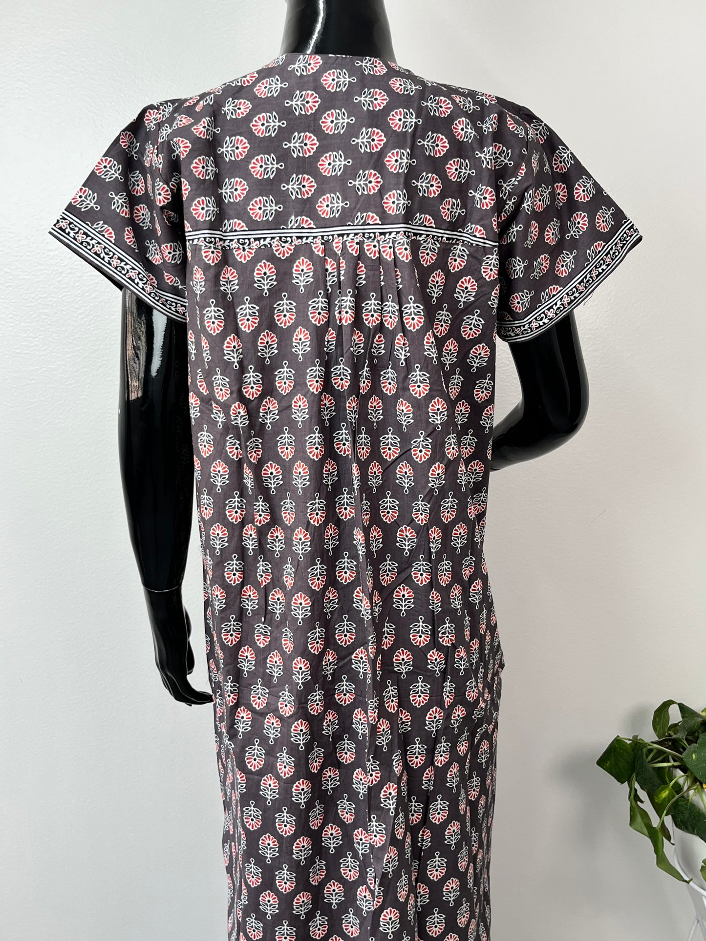 Grey Soft & Breathable Cotton Feeding Gown