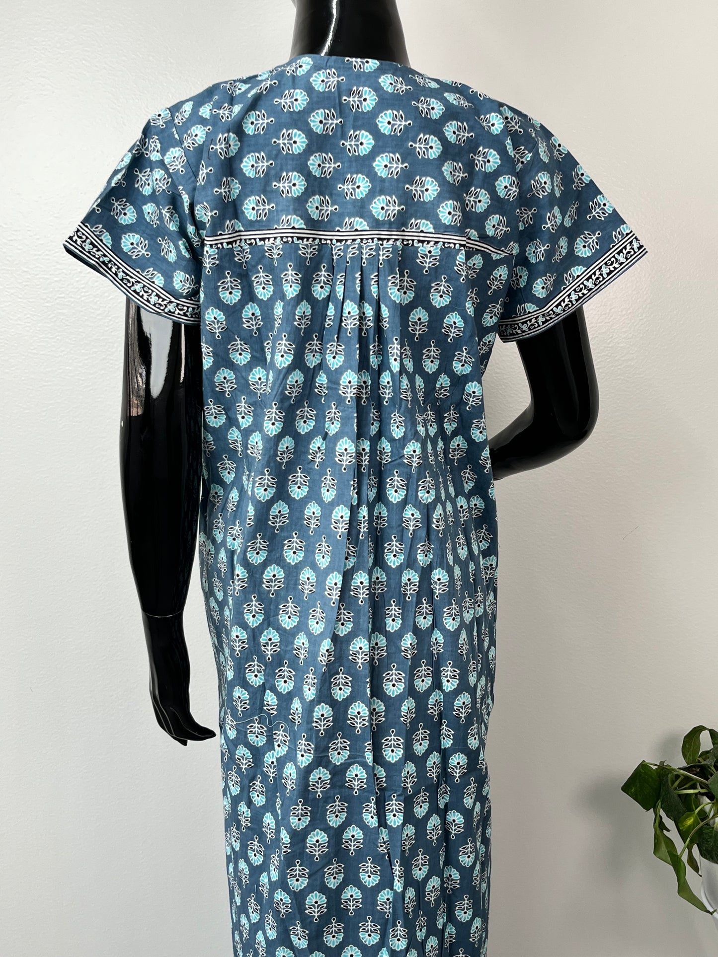 Comfort & Care Navy Pure Cotton Feeding Gown