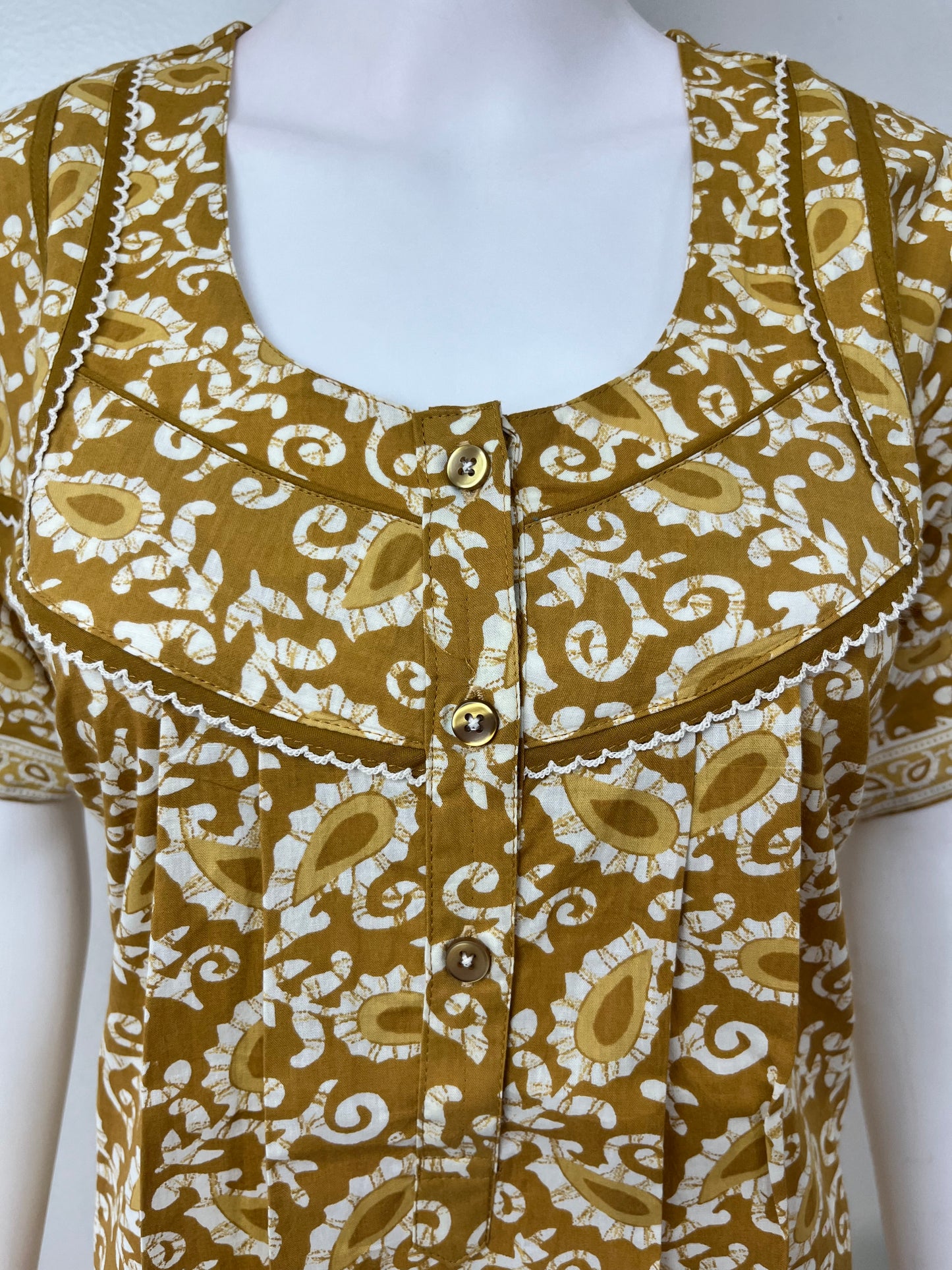 Mustard Pure Cotton Women's Nighty
