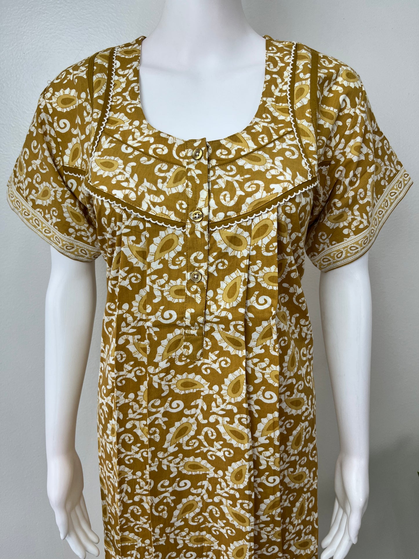 Mustard Pure Cotton Women's Nighty