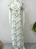 Mint Green Printed 100% Cotton Nightgown Soft & Comfortable