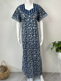 Navy Blue 100% Cotton Nighty Soft & Comfortable
