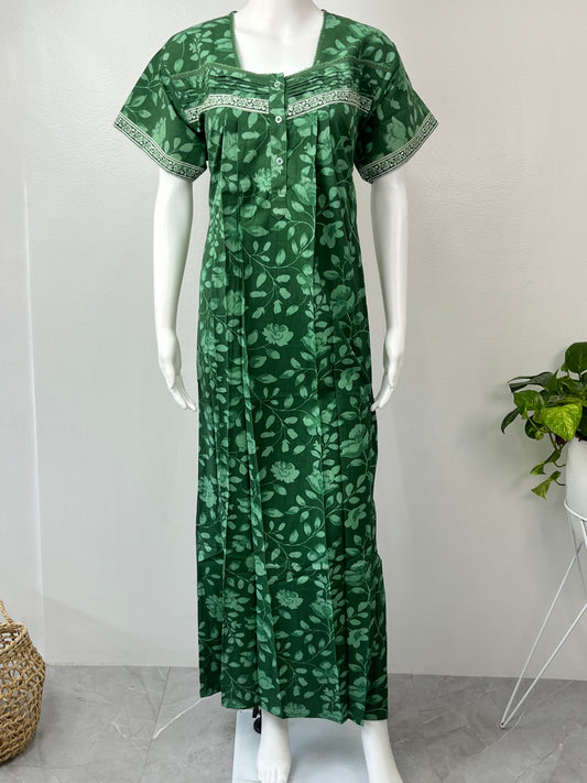 Fresh Green 100% Cotton Nighty Soft & Comfortable