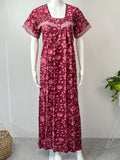Pink Pure Cotton Nightgown Comfortable & Elegant