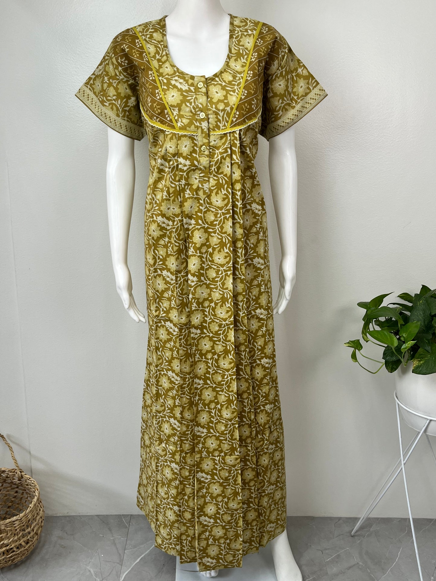 Sage Green 100 % Cotton Nighty Soft & Comfortable