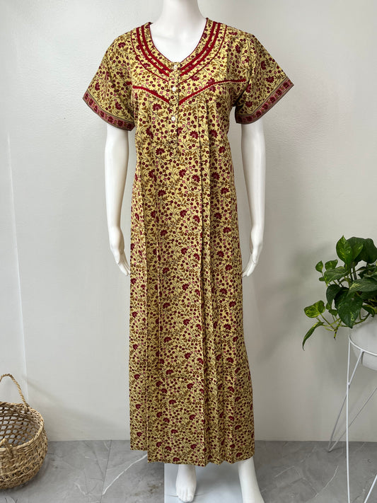 Printed Pure Cotton Nightgown for Women