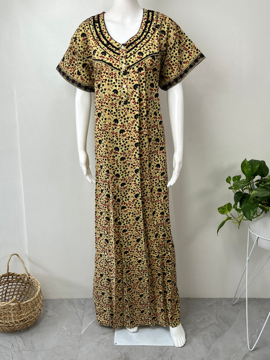 Pleated 100% Cotton Nightgown for Women