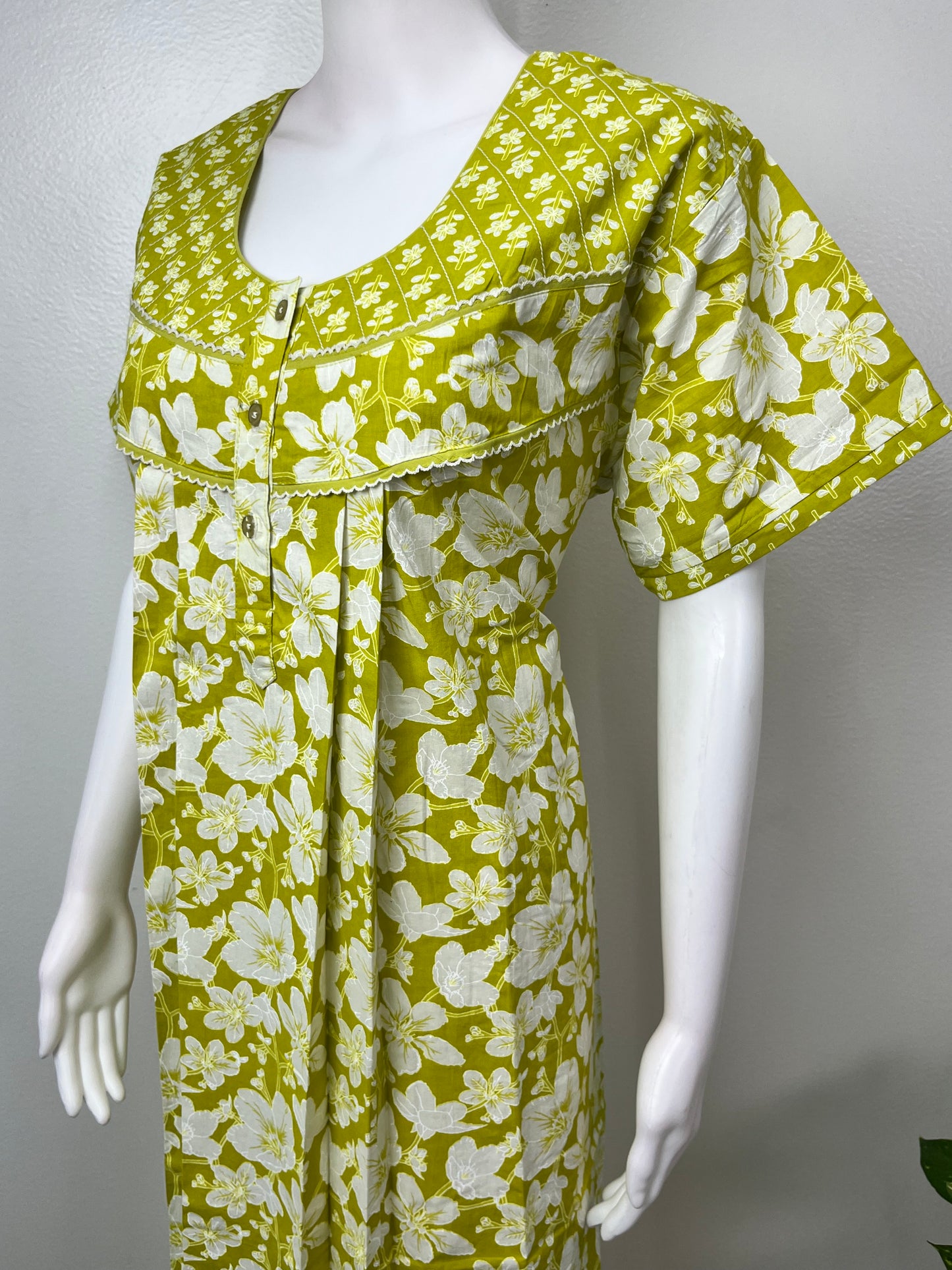 Floral Printed 100% Cotton Nightgown