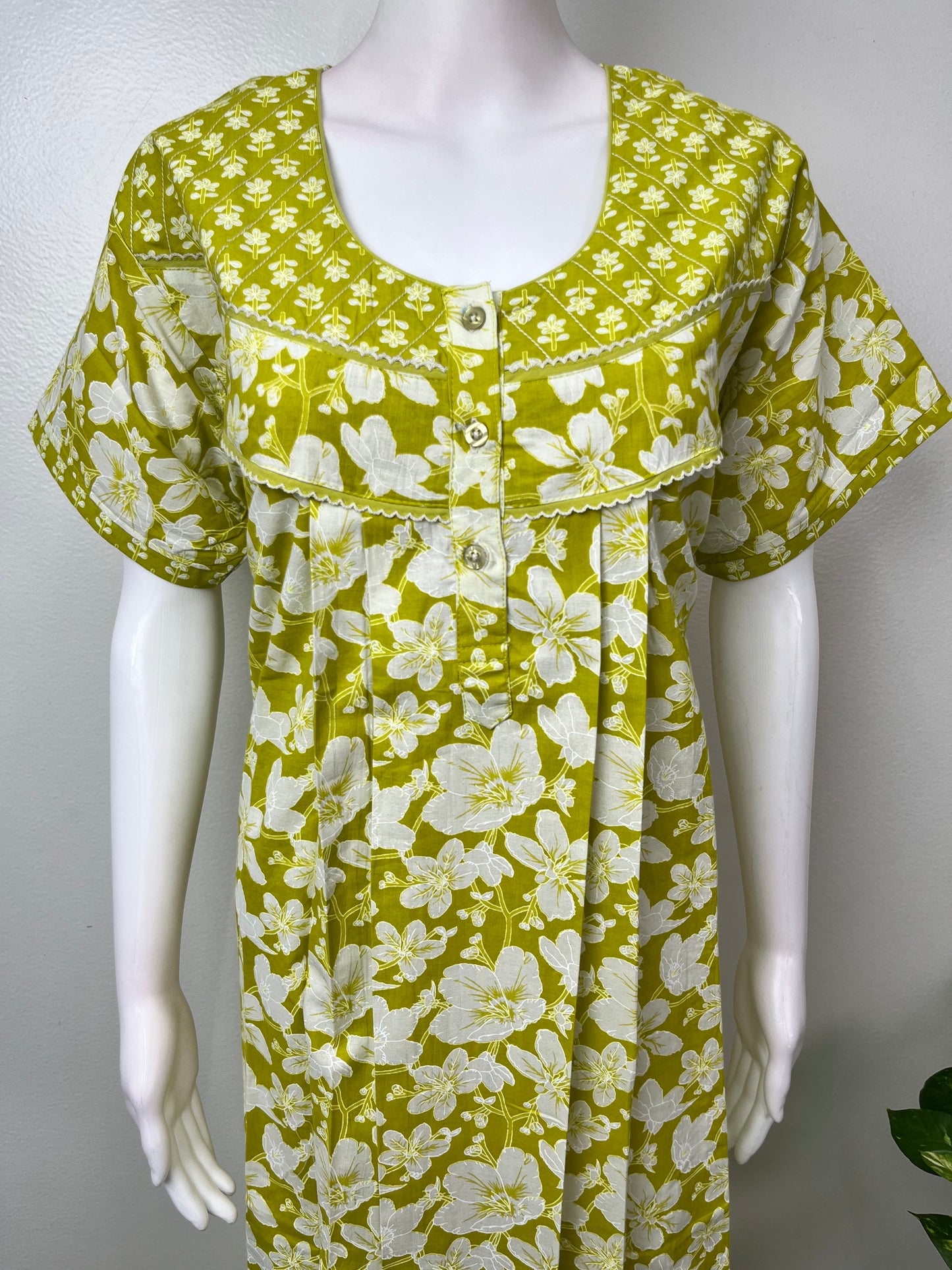 Floral Printed 100% Cotton Nightgown