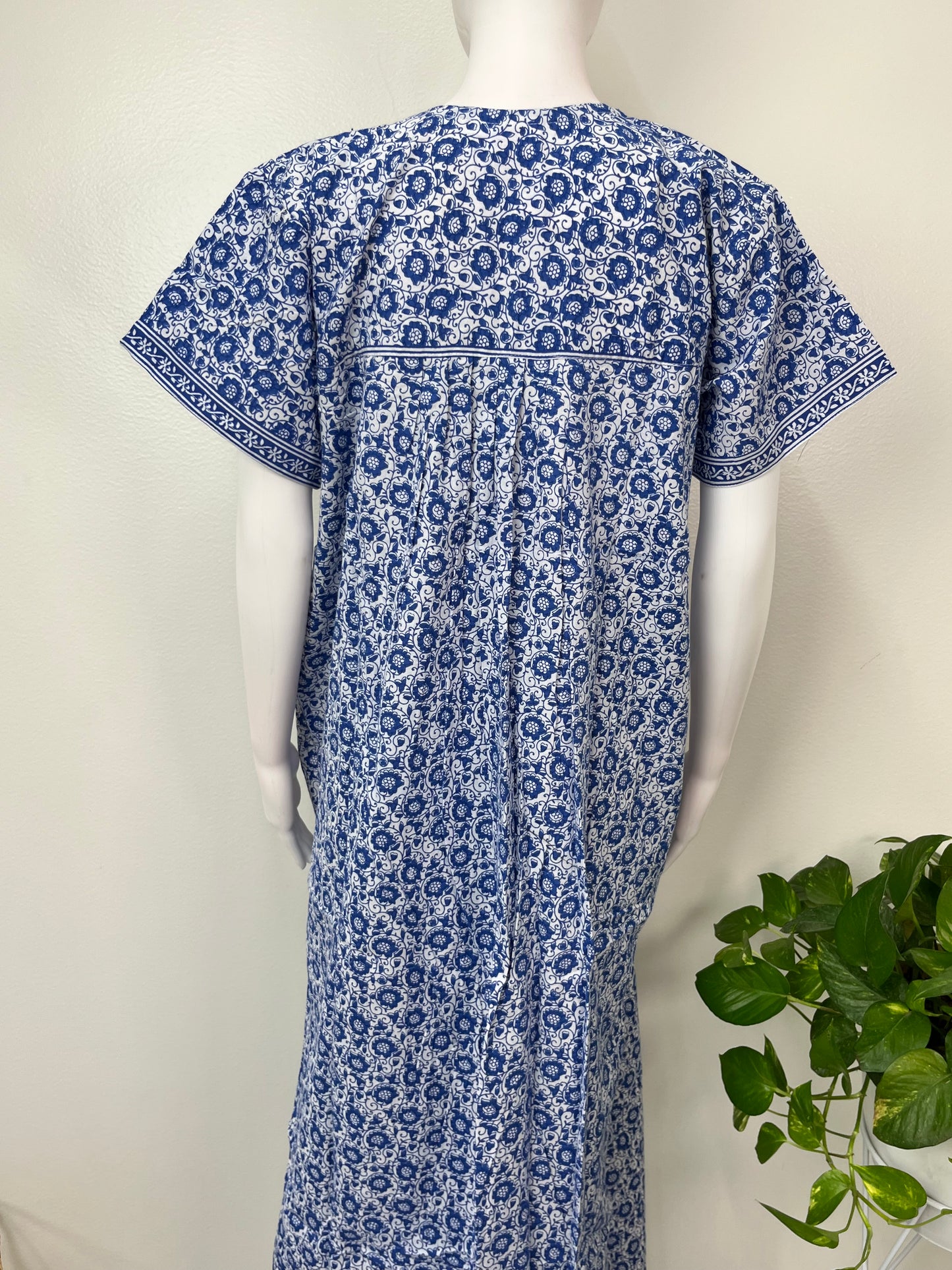 Royal Blue Pure Cotton Nighty Soft & Comfortable