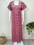 Pink Pure Cotton Nightgown Soft & Comfortable