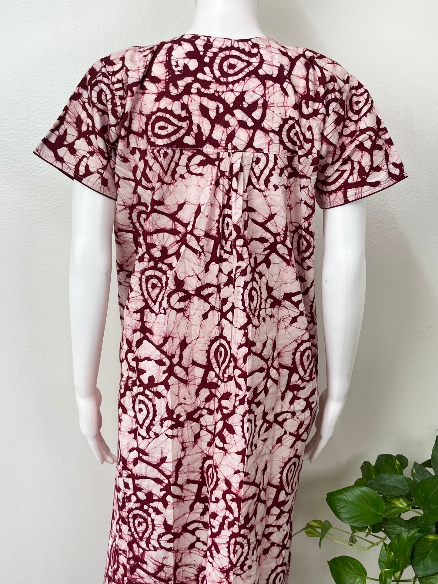Red Pure Cotton Nighty Elegant & Breathable