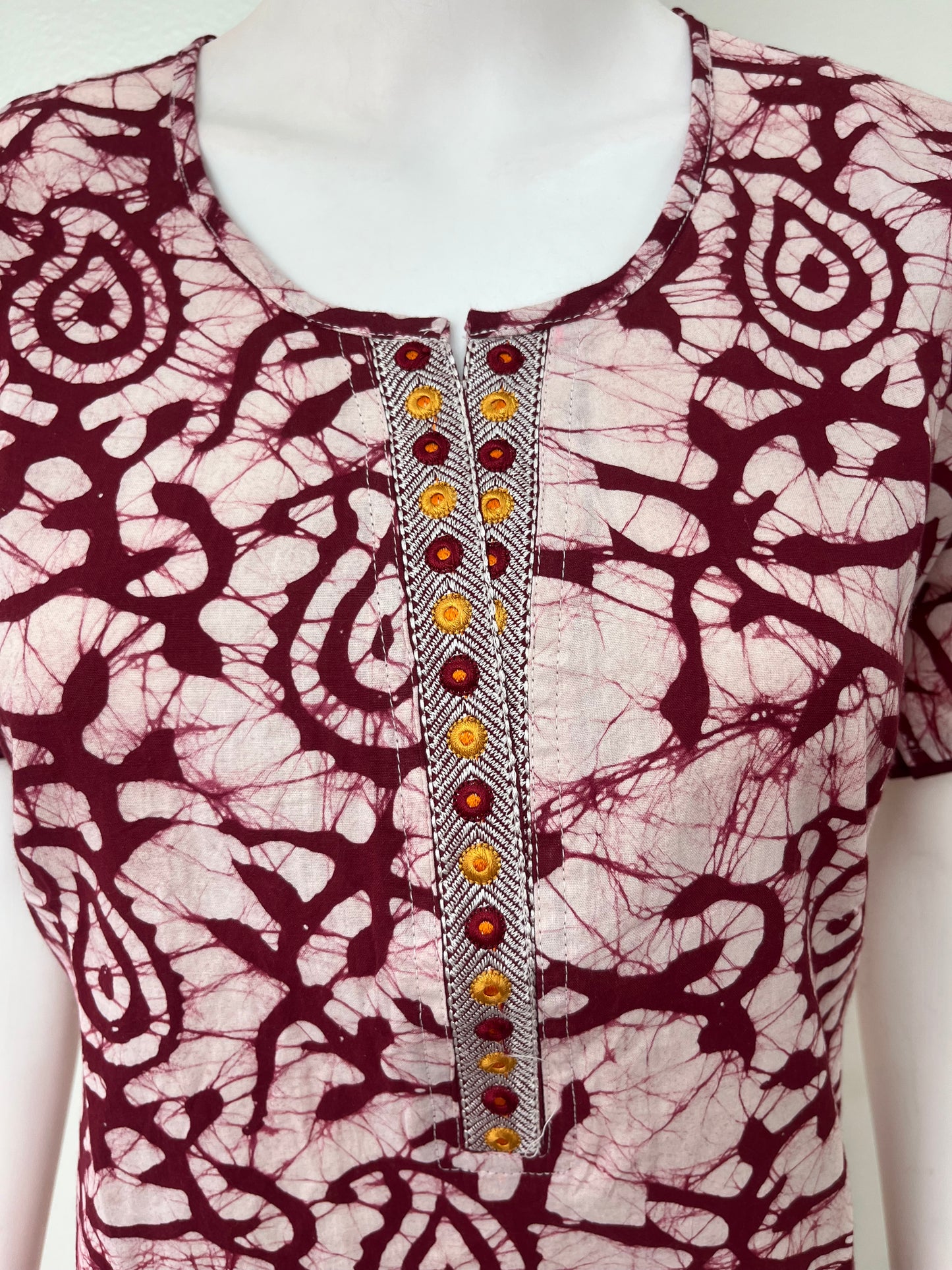 Red Batik 100% Cotton Nighty Soft & Comfortable